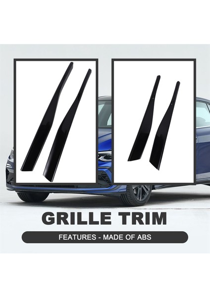 Araba Parlak Siyah Ön Tampon Spoiler Alt Izgara Sisli Kaş Kapakları Trim For-Vw Golf Mk8 2021 2022 (Yurt Dışından) fırsatları