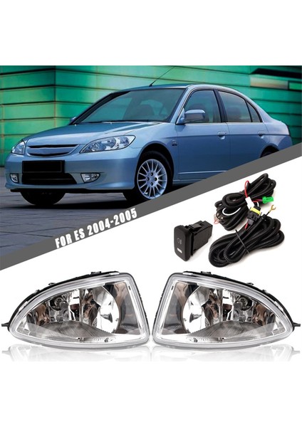 Honda Civic Için Ön Tampon Işığı 2004 2005 Sis Lambası Gündüz Koşum Anahtarı ile Far Halojen Çalışan Halojen (Yurt Dışından) fırsatları