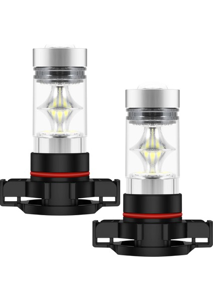 2x 5202 H16 PS24W Yüksek Güçlü 100W 6000K Süper Beyaz LED Sis Drl Fıll Bulu (Yurt Dışından)