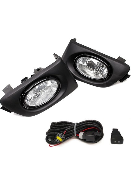 Honda Civic Için Ön Tampon Sis Farları Montajı 2001 2002 Anahtar Kablo Seti Aksesuarları ile Sis Farları (Yurt Dışından)