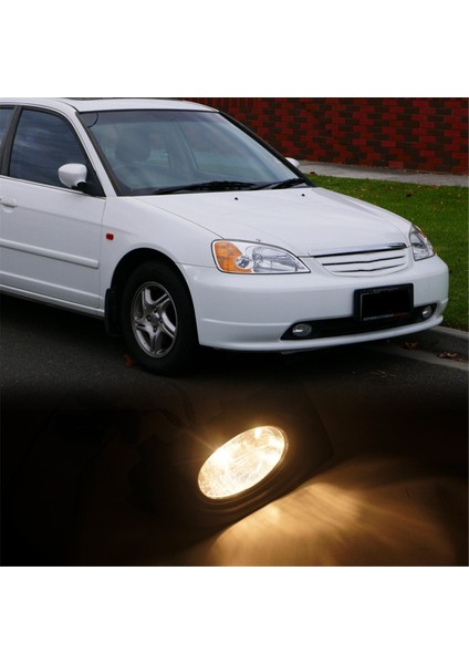 Honda Civic Için Ön Tampon Sis Farları Montajı 2001 2002 Anahtar Kablo Seti Aksesuarları ile Sis Farları (Yurt Dışından) indirimleri