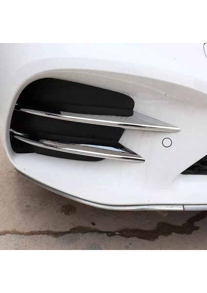 4pcs Araba Krom Ön Tampon Spoiler Sis Lambası Izgara Trim Kapak Mercedes-Benz C-Sınıf C200 C260 W205 2019+ (Yurt Dışından) indirimleri