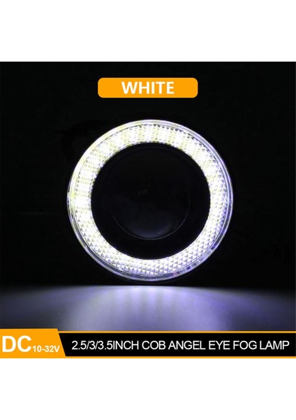 1 Çift 3,5 Inç Araba LED Sis Lambası 12V Cob Angel Gözler Halkası Lens 30W Yüksek Parçası Kobu Kipi Işık Mavi Işık (Yurt Dışından) indirimleri