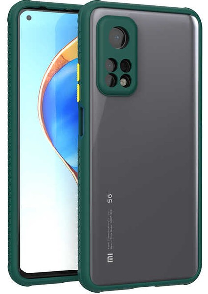 Xiaomi Mi 10T Pro 5g Kılıf ​​ata Kaff Kapak-Koyu Yeşil