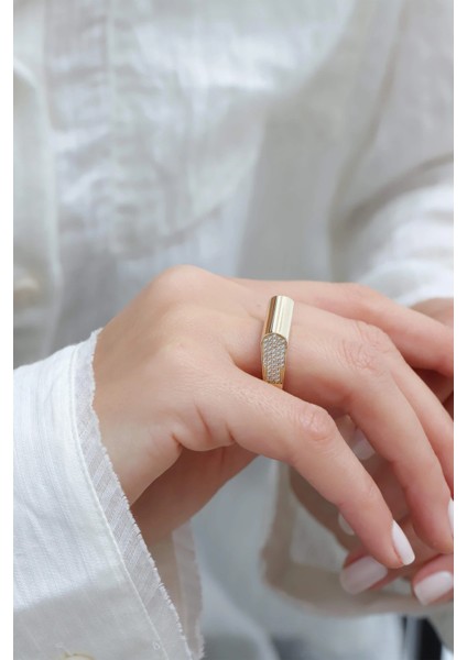 Kare Square Altın Yüzük