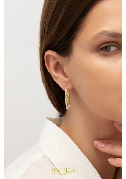 Kalem Detaylı Ataç Halka Altın Küpe fırsatları