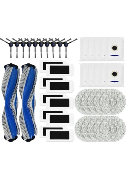 Ecovacs Için T30 Pro / T30 Pro Omni / Yeedi M12 Pro+ Ana Silindir Yan Fırça Hepa Filtre Mop Padleri Toz Torbaları Yedek Parçalar (Yurt Dışından)