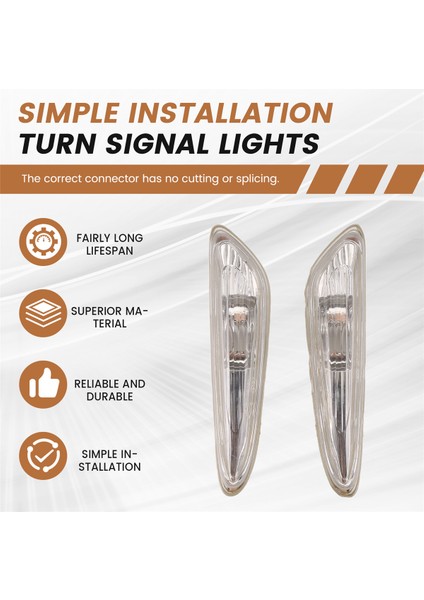 6313-3418-447 E90 E91 Için Araba LED Yan Işaretleyici Dönüş Sinyali Işığı (Yurt Dışından) indirimleri