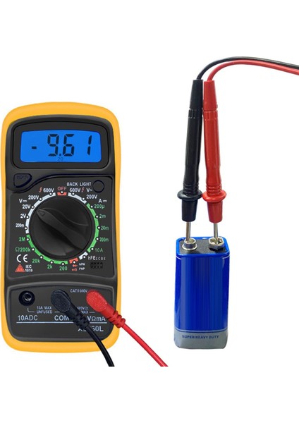 XL830L Elde Taşınan Dijital Multimetre LCD Arka Işığı Taşınabilir Ac/dc Ammetre Voltmetre Ohm Voltaj Test Cihazı Metre Multimetro B (Yurt Dışından) modelleri