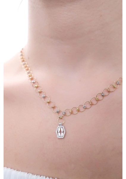 Baget Uç Dorika Toplu Halka Detay Kolye