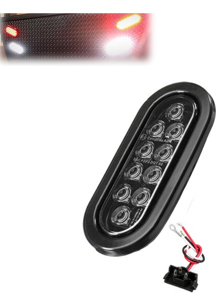 Araba Oval 10LL Ampul Fren Lambaları EKLENTI12V Dönüş Sinyal Işıkları Evrensel Çoğu Araba Kamyon Römork Beyaz (Yurt Dışından) indirimleri