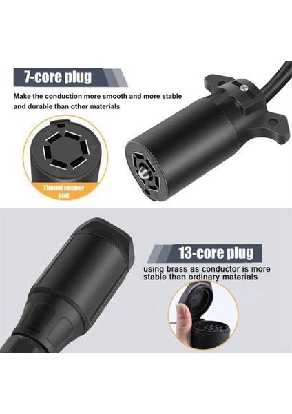 Abd&#39;den Avrupa Römorku Işık Dönüştürücüsü 7 Yolu Düz Soket (Abd Aracı)-13 Pimli Yuvarlak Fişe (Ab Fragman) (Yurt Dışından) modelleri