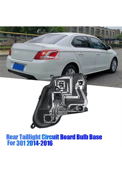 Peugeot Için Sol Arka Kuyruk Lamba Devre Kartı Ampul Taban 301 2014-2016 Araba Freni Arka Lambası Soket Taban Taban Yok Ampul (Yurt Dışından) modelleri
