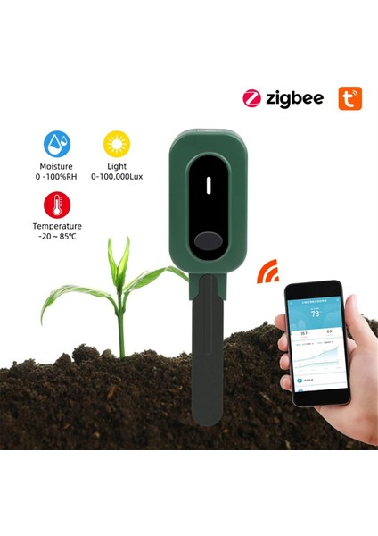 Zigbee Akıllı Toprak Nemi Ölçer Tuka Uygulaması Kontrol Toprak Test Cihazı Sıcaklık Nem Sensörü Bahçeler Için Saksı (Yurt Dışından) fiyatları