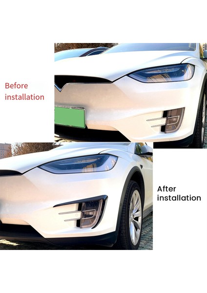Araba Ön Tampon Ayırıcı Spoiler Kapaklar Tesla Model x 2015-2020 Parlak Siyah (Yurt Dışından) fiyatları