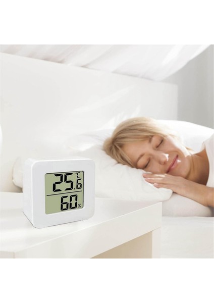 5 Paket Mini Dijital LCD Ekran Sıcaklık Nem Metre Sensör Duvarı Montajlı Kapalı Oda Hava Durumu Araçları (Yurt Dışından) fiyatları