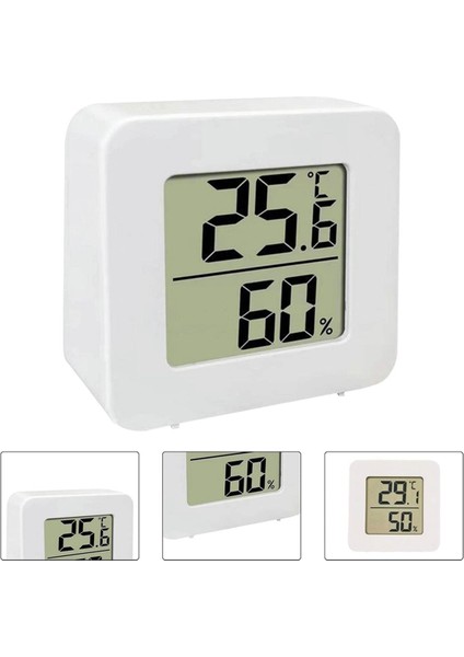 5 Paket Mini Dijital LCD Ekran Sıcaklık Nem Metre Sensör Duvarı Montajlı Kapalı Oda Hava Durumu Araçları (Yurt Dışından) modelleri