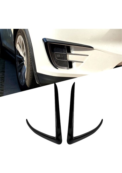 Araba Ön Tampon Ayırıcı Spoiler Kapaklar Tesla Model x 2015-2020 Parlak Siyah (Yurt Dışından) indirimleri