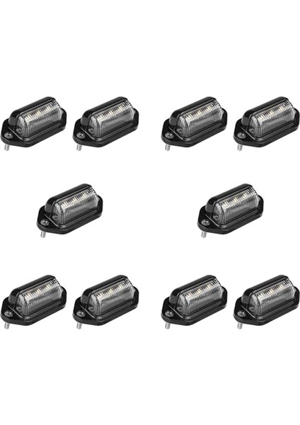 10 Adet LED Plaka Lambası Römorklar Için Su Geçirmezrvkamyonlartekneler (Yurt Dışından)
