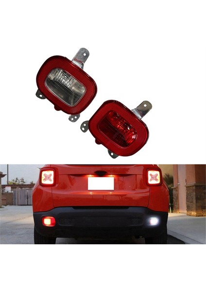 68255513AA Araba Arka Sol Tampon Reflektör Tail Işıkları Jeep Renegade Için Fren Işığı 2015-2018 Sis Farları (Yurt Dışından) modelleri