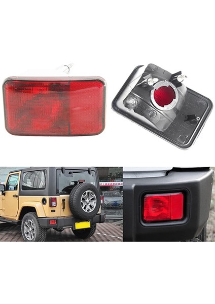 1 Piar Arka Tampon Sis Lambası Muhafaza Kapağı Arka Fren Uyarı Işıkları 55078104AC 55078105AC Jeep Wranglers 2007-2018 (Yurt Dışından) modelleri