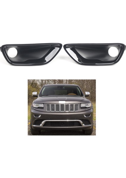 1 Çift Araba Ön Tampon Sis Işık Lambası Kapağı Çerçeve Jeep Için Uygun Grand Cherokee 2016-2020 68261711AA 68261710AA (Yurt Dışından) indirimleri