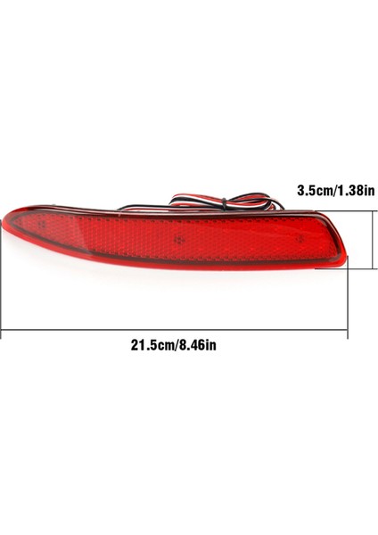 LED Fren Lambası Tampon Lambası Arka Tampon Işaret Lambası Kırmızı (Yurt Dışından)