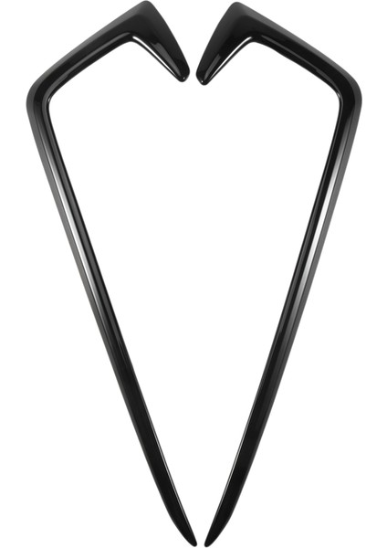 2pcs Parlak Siyah Dış Ön Sis Işık Lambası Kapağı Döşeme Honda Civic Için Uygun 2019-2020 (Yurt Dışından)