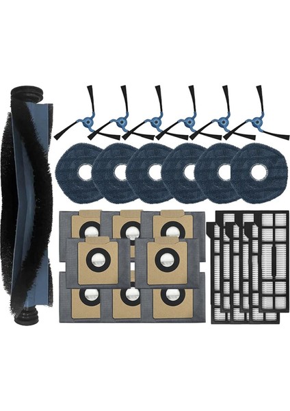 Eufy X10/X10 Pro Omni Vakum Temizleyici Ana Yan Fırça Mop Bezi Filtre Toz Çantası Aksesuarları Yedek Parçalar (Yurt Dışından)