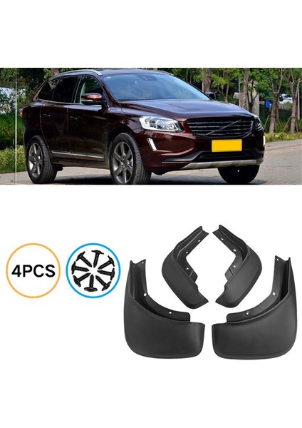 4 Adet Araba Çamurluk Çamurlukları XC60 2014-2017 Için (Yurt Dışından)