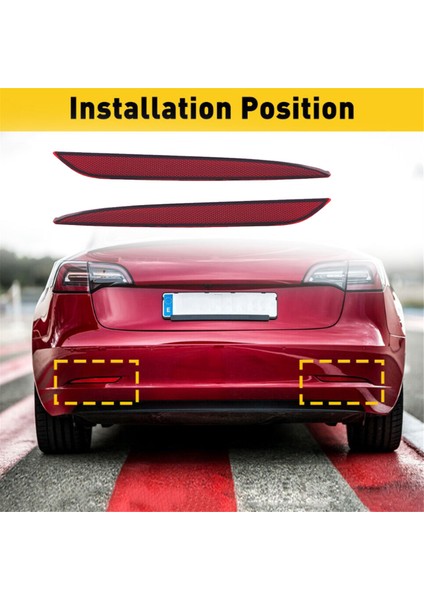 Araba Sağ Trage Lambası Işık Kapağı Arka Tampon Reflektör Kapağı 1077407-00-F Tesla Model 3 2017-2022 Için (Yurt Dışından) fırsatları