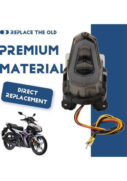 Motosiklet LED Arka Lamba Freni Arka Lamba Arka Dönüş Sinyali Gösterge Lambası Yamaha Y16ZR LC135 Fı V8 R15 V3 R15 V4 R15M (Yurt Dışından) indirimleri