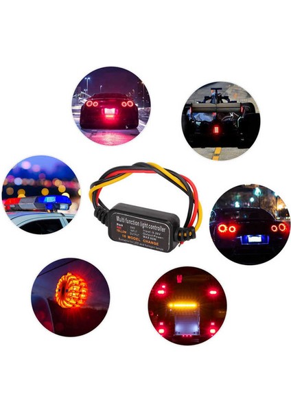 4 Adet 16 Mod Ayarlanabilir LED Fren Lambası Flaşörü Strobe Kontrol Cihazı (Yurt Dışından)