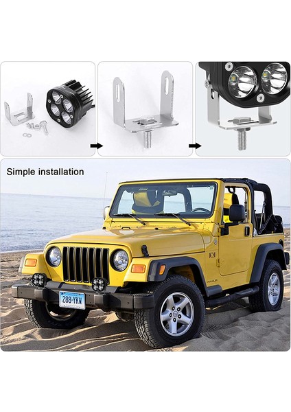 3 Inç 40W LED Işık Pod'ları LED Çalışma Işık Çubuğu (Yurt Dışından) fırsatları