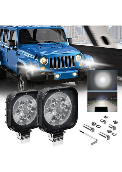 LED Işık Pod'ları Dikdörtgen LED Işık Araba Kamyon Atv Suv Off Road Için (Yurt Dışından) indirimleri