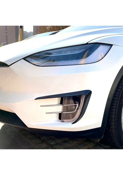 Araba Ön Tampon Ayırıcı Spoiler Kapaklar Tesla Model x 2015-2020 Karbon Fiber Abs Için Trim Sis Farları Kaş Rüzgar Bıçağı (Yurt Dışından) fırsatları
