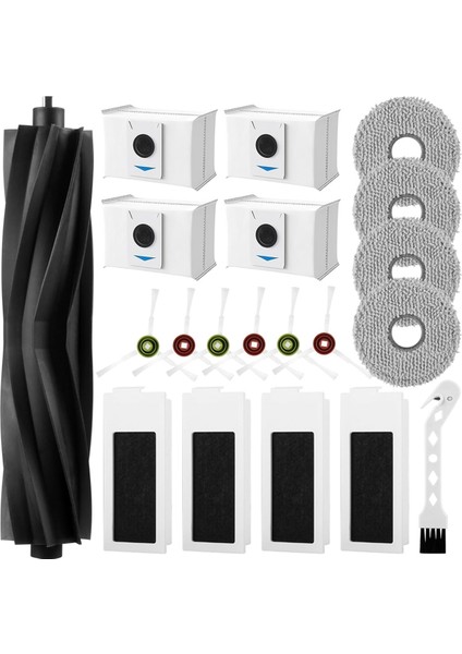 Ecovacs Deebot T20 Omnı / T20E Omnı / T20 Max / T20 Pro Ana Yan Fırça Hepa Filtre Mop Kumaş Tuz Torbaları Parçalar (Yurt Dışından)