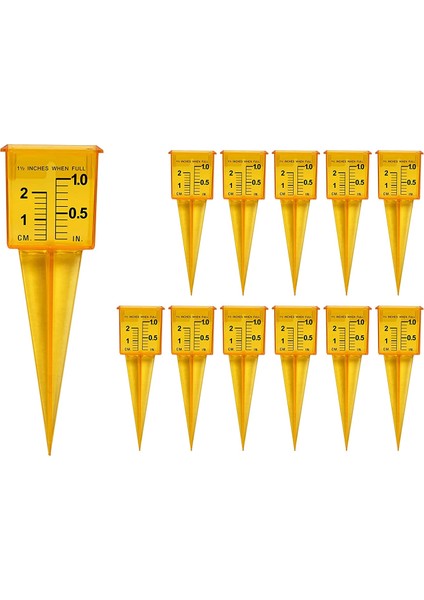 Çim ve Bahçe Suyu Ölçüm Aracı Geniş Ağız Için Yağmur Göstergesi Sprinkler Göstergesi (12 Paket) (Yurt Dışından)