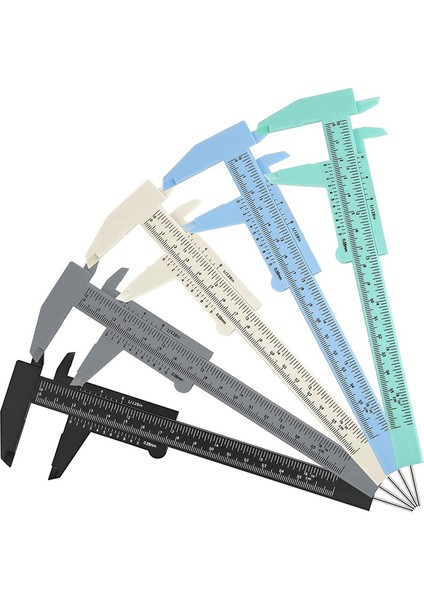 Kaş Ölçüm Cetveli Kaş Haritalama Cetveli Aracı Mini Verier Caliper Öğrenci Ofisi Için Çift Ölçekli Cetvel (Yurt Dışından)