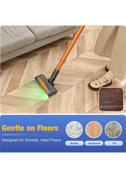 LED Yumuşak Silindir Dyson V7 V7 V8 V11 V11 Vakum Ataşmanları Sert Zemin Için Gizli Toz ve Kalıntıları Aydınlatan (Yurt Dışından) fırsatları