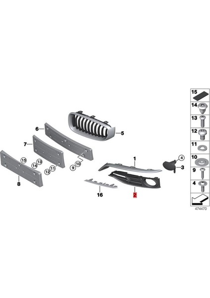 1paır Ön Tampon Sis Işıkları Örgü Grille Kapak Trim (Lh+Rh) 51117293797 51117293798 Bmw 3 Serisi Gt F34 2013-2016 (Yurt Dışından) modelleri