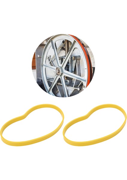 2pcs Bant Taratları Bantları Kauçuk Lastik Bandı Testere Lastikleri Ahşap Işleme 8 Inçlik Teşneni Tekerleği Lastiği Sarı (Yurt Dışından) modelleri