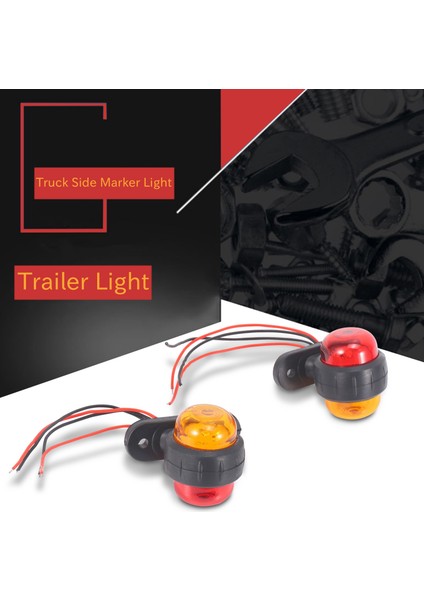 2pcs Kamyon Römork LED Lambalar 24V Araba Yan Işaretleri Işıkları Uyarı Sinyal Yan Işaretleme Işık (Yurt Dışından) fiyatları