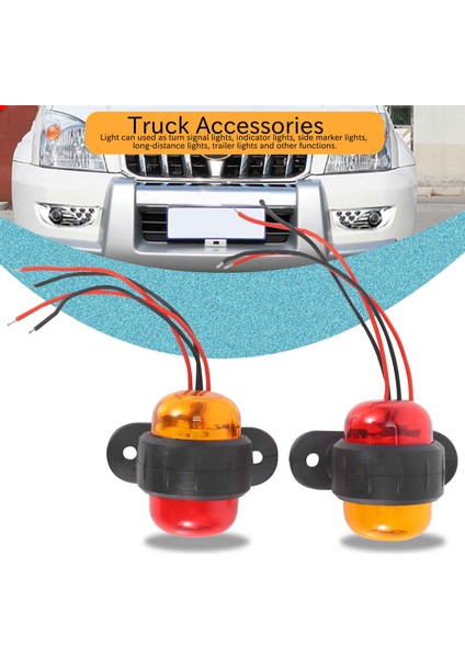 2pcs Kamyon Römork LED Lambalar 24V Araba Yan Işaretleri Işıkları Uyarı Sinyal Yan Işaretleme Işık (Yurt Dışından) indirimleri
