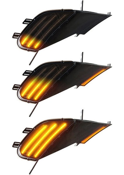 95563103310 95563103301 Dinamik LED Yan Işaretçi Işıkları Porsche Cayenne Için Sinyal Lambaları Dönüşü 955 2003-2006 Siyah (Yurt Dışından) indirimleri