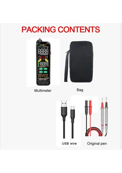 Zlljmetre Smart Multimetre Dijital Ac Dc Akım Voltaj Dedektörü Kalem Kapasitans Temp Otomatik Aralık Test Menimetresi ZL126B (Yurt Dışından) modelleri