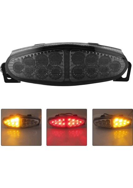 Kawasaki Ninja 650R ER6N Er-6n ER6F 2009 2011 2011 LED Arka Lambalar Arka Kuyruk Fren Sinyal Lambası Işık Motosiklet Er6 N/f Siyah (Yurt Dışından) modelleri