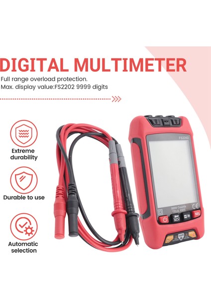 Dijital Multimetre, 9999 Trms Auto-Rangıng Voltmete&#39;ni Sadece, Ac/dc Amp Ohm Voltaj Ölçerini Doğru Bir Şekilde Ölçer (Yurt Dışından) indirimleri