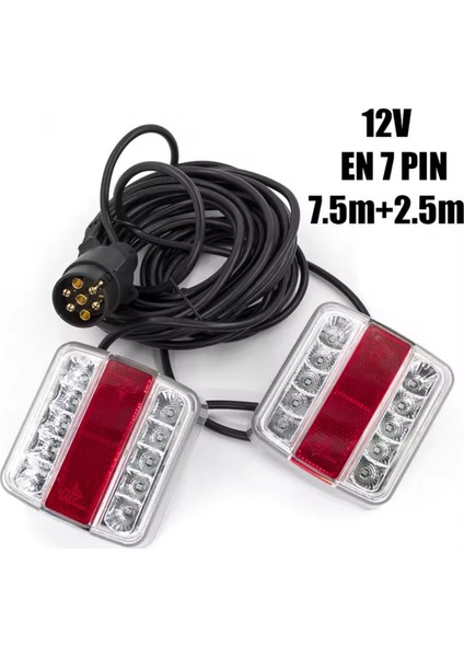 1set 12V 10M Evrensel Arka Çekme Kuyruk Işığı LED Römork Lisans Numarası Reflektör 7 Pin Fren Lambası Dönüş Işık (Yurt Dışından) modelleri