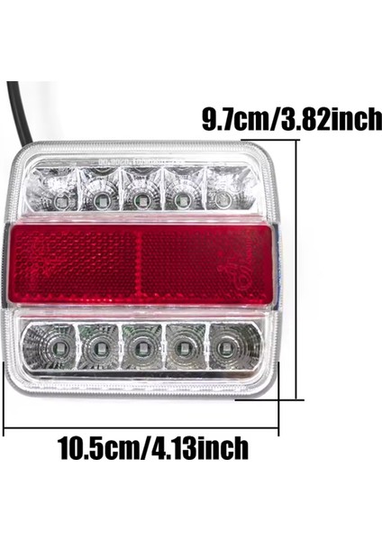 1set 12V 10M Evrensel Arka Çekme Kuyruk Işığı LED Römork Lisans Numarası Reflektör 7 Pin Fren Lambası Dönüş Işık (Yurt Dışından) fırsatları